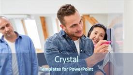  Presentation with advanced - Slide set consisting of workshop for advanced training background and a ocean colored foreground