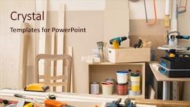  Presentation with workshop tools - Amazing presentation theme having using digital tablet in hospital backdrop and a light gray colored foreground