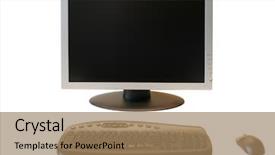  Presentation with wireless - Cool new slides with workstation ergonomics - computer with wireless mouse backdrop and a  colored foreground