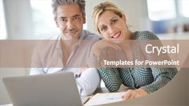  Presentation with team together everyone achieves more - PPT theme featuring workteam - business team working together background and a  colored foreground