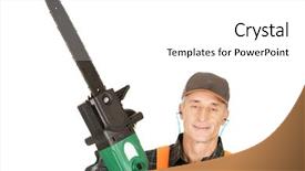  Presentation with chainsaw - Theme with  background and a  colored foreground