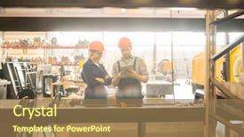  Presentation with technical - Audience pleasing PPT layouts consisting of workwear looking through technical backdrop and a coral colored foreground