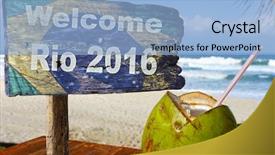  Presentation with welcome gardeners - Audience pleasing PPT layouts consisting of welcome sign to rio de backdrop and a  colored foreground