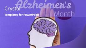  Presentation with alzheimer disease brain - PPT layouts with world-alzheimer-s-month-text background and a light blue colored foreground