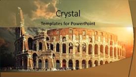  Presentation with rome - Beautiful slides featuring world at sunny day - roman backdrop and a yellow colored foreground