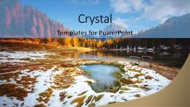  Presentation with scenic - Cool new PPT theme with world pictures - scenic image of the lake backdrop and a light blue colored foreground