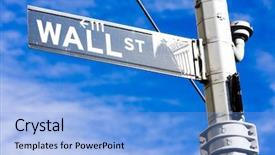  Presentation with world bank - Slides consisting of world bank - wall street sign new york background and a light blue colored foreground