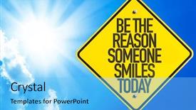  Presentation with today - Theme enhanced with world best - be the reason someone smiles background and a light blue colored foreground