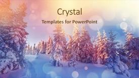  Presentation with winter scene - Colorful slide set enhanced with world bokeh light effect soft backdrop and a lemonade colored foreground