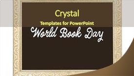  Presentation with world - Slides featuring world book day concept text background and a  colored foreground