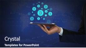  Presentation with matrix - Beautiful presentation featuring world business blue matrix - digital composite of bit coin backdrop and a navy blue colored foreground