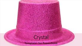  Presentation with party time - Slide set enhanced with genuine glitter party hats background and a coral colored foreground