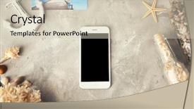  Presentation with smart phone apps - Presentation with world card grey - composition with smart phone background and a soft green colored foreground