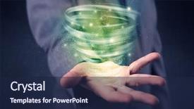  Presentation with tornado - Colorful presentation design enhanced with world change - bright green tornado backdrop and a navy blue colored foreground