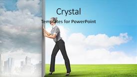  Presentation with climate change business - Slides enhanced with world change - image of attractive business woman background and a light blue colored foreground