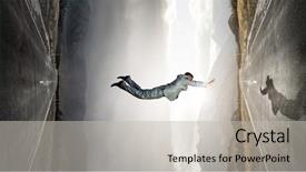  Presentation with young athletes box jumping - Slide set with world change - young businessman making jump background and a light gray colored foreground