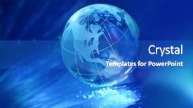  Presentation with fiber optic - Audience pleasing theme consisting of world communication - globe against fiber optic background backdrop and a teal colored foreground