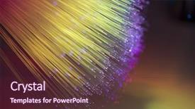  Presentation with optical fibres - Presentation design with world connection - optical fibres dinamic flying background and a tawny brown colored foreground