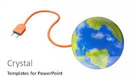  Presentation with electric cable - Cool new presentation with world-connection-with-electric-cable backdrop and a white colored foreground