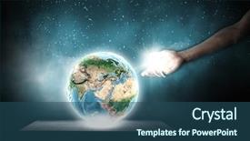  Presentation with nasa - Colorful slide deck enhanced with world creation - close up of human hand backdrop and a ocean colored foreground