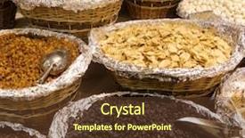  Presentation with arabic food - Colorful slide set enhanced with world cuisine - arabic spice shop food stuff backdrop and a tawny brown colored foreground