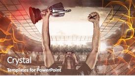  Presentation with orange abstract - PPT theme featuring world cup - abstract orange glowing black background background and a coral colored foreground