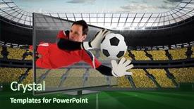  Presentation with goal image - Amazing slide deck having world cup soccer - composite image of fit goal backdrop and a  colored foreground