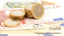  Presentation with euro - Beautiful slide deck featuring world currency - euro money backdrop and a cream colored foreground