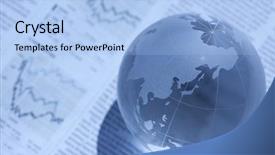  Presentation with world currency - Theme having world currency - globe and newspaper background and a light blue colored foreground