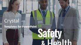  Presentation with health building - Theme with world-day-for-safety background and a gray colored foreground