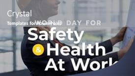 Presentation with health building - Presentation theme consisting of world-day-for-safety background and a gray colored foreground