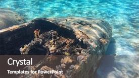  Presentation with bahamas - PPT theme featuring world drugs - underwater photo of a sunken background and a tawny brown colored foreground