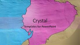  Presentation with ecuador - PPT theme having world earthquake - ecuador map background and a coral colored foreground