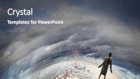  Presentation with overcoming crisis - Presentation having world earthquake - overcoming crisis break mixed media background and a dark gray colored foreground