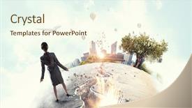  Presentation with overcoming crisis - Presentation having world earthquake - overcoming crisis break mixed media background and a cream colored foreground