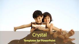  Presentation with car - Audience pleasing PPT theme consisting of world explorer - two little boys traveling backdrop and a tawny brown colored foreground