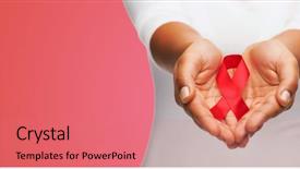  Presentation with woman world - Presentation design consisting of world faith - healthcare people symbolic and medicine background and a coral colored foreground