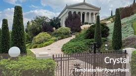  Presentation with gardens - Amazing slides having world faith - library in bahai gardens backdrop and a gray colored foreground