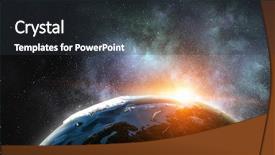  Presentation with lightning - PPT layouts enhanced with world faith - lightning striking earth planet background and a tawny brown colored foreground