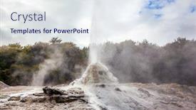  Presentation with extinction - Theme having world-famous-lady-knox-geyser background and a sky blue colored foreground