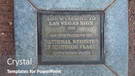  Presentation with dedication - Beautiful slides featuring world famous las vegas welcome backdrop and a gray colored foreground