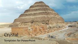  Presentation with egypt pyramid - PPT layouts featuring simbel - world famous sakkara pyramid background and a coral colored foreground