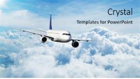  Presentation with world travel - Slide set featuring world fastest mode of transportation background and a light blue colored foreground