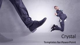  Presentation with animal tracks foot print - Colorful PPT layouts enhanced with liquidity management - deported from workplace big foot backdrop and a light gray colored foreground