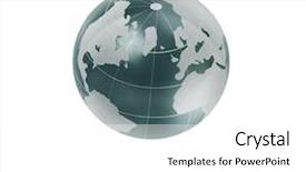  Presentation with globe flags - Presentation theme featuring world flags - earth globe on white background background and a white colored foreground