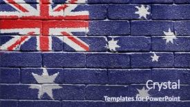  Presentation with world flag - PPT theme consisting of world flags - flag of australia painted onto background and a navy blue colored foreground