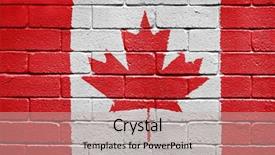  Presentation with canada flag - Presentation having world flags - flag of canada painted onto background and a mint green colored foreground