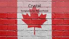  Presentation with world flag - Amazing PPT theme having world flags - flag of canada painted onto backdrop and a coral colored foreground