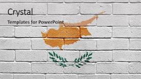  Presentation with italian flag painted - Theme consisting of world flags - flag of cyprus painted onto background and a  colored foreground