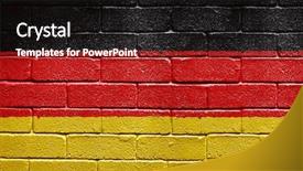  Presentation with world flag - Cool new presentation theme with world flags - flag of germany painted onto backdrop and a dark gray colored foreground